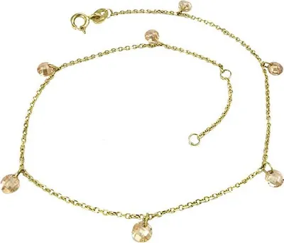 Produktbild von Gold Armband Glare389 mit Zirkonia, 22-24 cm, 0,8 mm breit