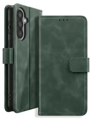 Obrázok produktu pre Avizar, puzdro Galaxy A57 Wallet s magnetickým uzáverom a funkciou stojana, smrekovozelené