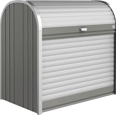 Produktbild von Biohort Rolladenbox StoreMax Mülltonnenbox Fahrradbox 120 - (117x73x109cm) quarzgrau-metallic