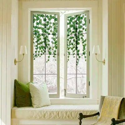 Immagine prodotto di Decorazione da parete con piante verdi e foglie, decorazione estiva per il soggiorno