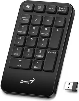Image de Genius NumPad 1000, clavier, numérique, sans fil, touches Copilot, 2.4GHz, mini récepteur USB, noir
