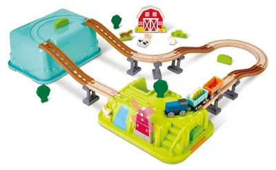 Produktbild von Eisenbahnset in einer Box – Bauernhof