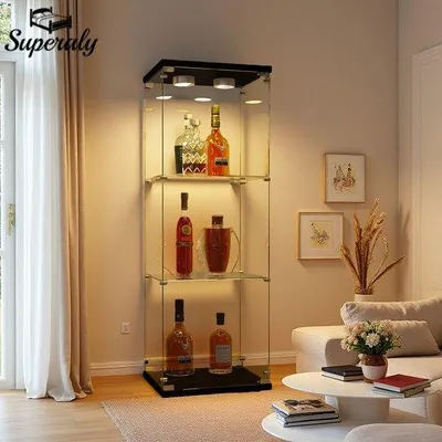 Immagine prodotto di Vetrina a 3 ripiani con illuminazione a LED e serratura