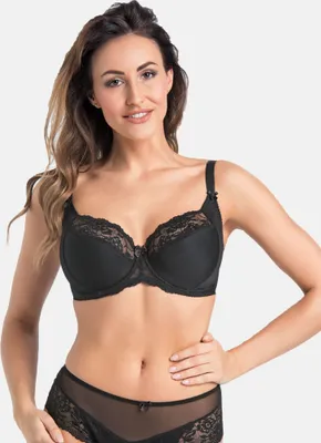Produktbild von Teyli Ungepolsterter Soft Bügel-BH mit floraler Spitze Amelia Female 201 schwarz 75K
