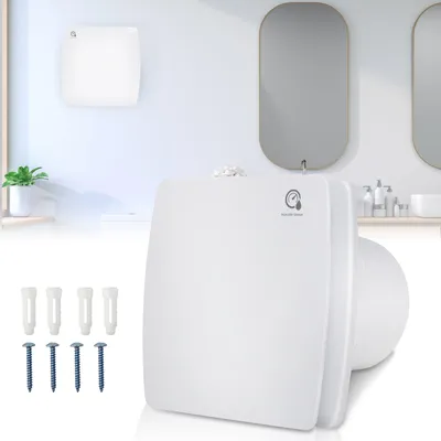 Produktbild von Jopassy Badlüfter Feuchtesensor Timer Ventilator Mit Rückflussleitblech Wandlüfter 100mm