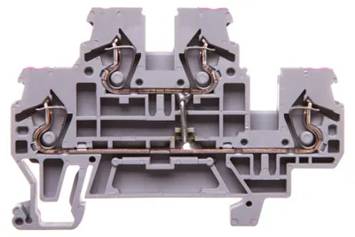 Produktbild von WAGO 870-508 Doppelstockklemme 0.08-2.5 4 qmm grau