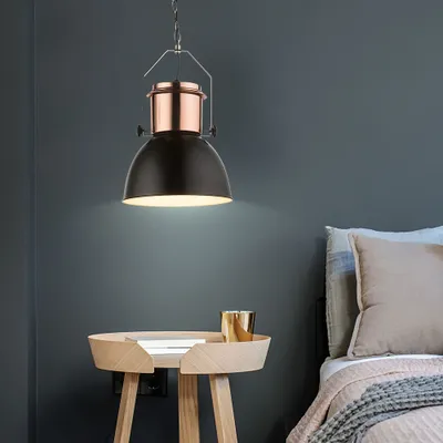 Produktbild von LED Hängeleuchte, kupfer, schwarz, D 26,5 cm