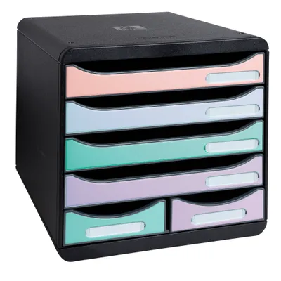 Immagine prodotto di Cassettiera Exacompta BIG BOX MAXI Watercolour 3127296D 6 cassetti colorati