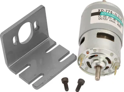 Zdjęcie produktu dla silnik 775 o mocy 50 W i dużym momencie obrotowym z podwójnym wałem (12 V4500 obr./min ze wspornikiem)