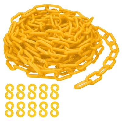Kunststoffkette 25 m, gelb, 6 mm, für Absperrungen und Dekoration