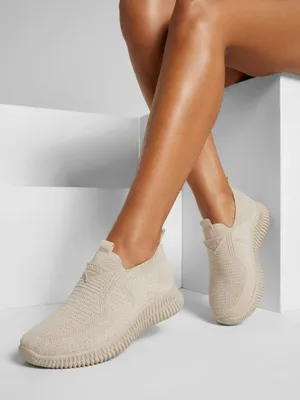 Produktbild von Beige Sneaker mit elastischem Obermaterial, Größe 37