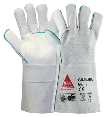 Produktbild von Hase Schweißerhandschuhe Granada Größe 9, Rindnarbenleder 6 Stk