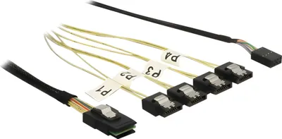 Immagine prodotto di DELOCK Kabel MiniSAS SFF-8087 > 4xSATA 7Pin + Sideband 1m