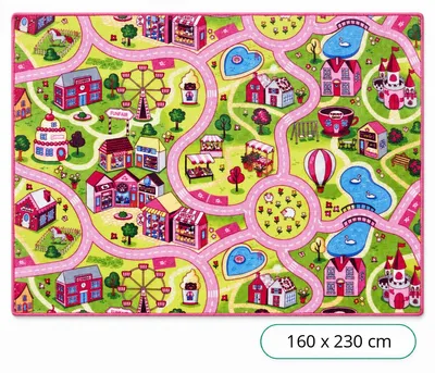 Immagine prodotto di Tappeto per bambini, motivo strada, Sweet Town, dimensioni 160x230 cm