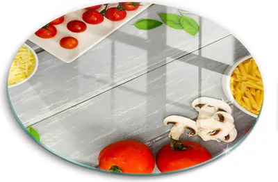 Produktbild von Glasschneideplatte - Herdabdeckplatte - fi40 cm -Schneidebrett - Spritzschutz - Küchenfutter
