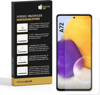 Produktbild von 2x Panzerfolie für Samsung Galaxy A72 HYDROGEL FULL-COVER Displayschutzfolie HD KLAR