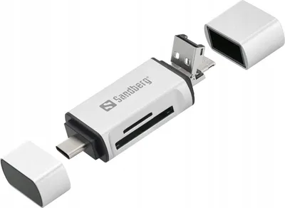 Zdjęcie produktu dla Czytnik kart Sandberg USB-C+USB+MicroUSB