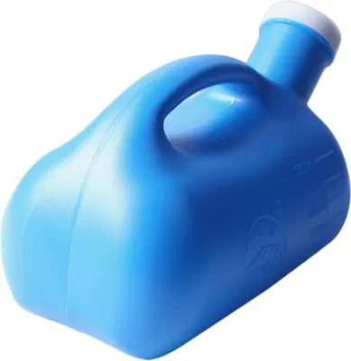 Produktbild von 3000 ml rosa Urinflasche mit Deckel für Männer - für unterwegs, Krankenhaus, Outdoor, Auto, Camping - blau.