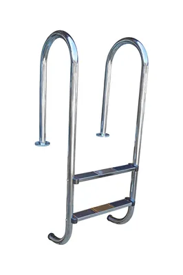 Obrázek produktu pro Nerezový bazénový žebřík, 2 stupně - úzké zábradlí | Pro hloubku bazénu 80-110 cm