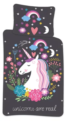 Produktbild von Einhorn Babybettwäsche 100x135 + Kissenbezug 40x60 Baumwolle