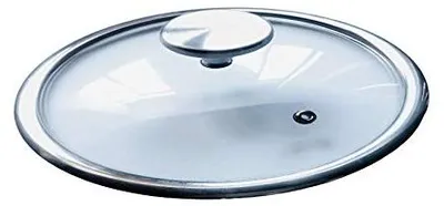 Deckel aus Edelstahl und gehärtetem Glas Ø 28 cm