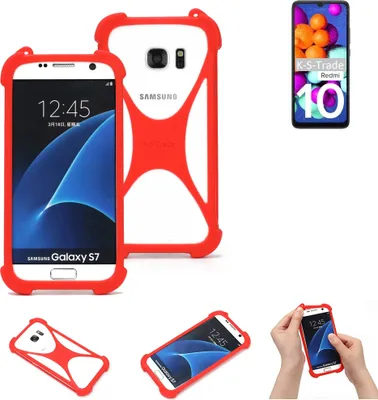 Produktbild von K-S-Trade Handy-Hülle kompatibel mit Xiaomi Redmi 10 India Schutz-Hülle Bumper Silikon Schutz Hülle Cover Case Silikoncase Silikonbumper TPU