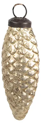 Produktbild von Clayre & Eef Weihnachtskugel 5x4x10 cm Goldfarbig Glas