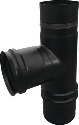 Produktbild von Pellet-Ofenrohr-Kapselknie Bertrams Ø 100 mm pulverbeschichtet schwarz