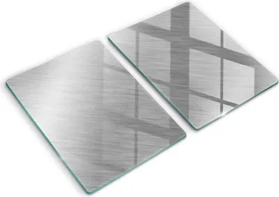 Produktbild von Abdeckung Glas - Küchenabdeckung - 2x40x52 cm - Abdeckplatte -Metallbeschaffenheitshintergrund