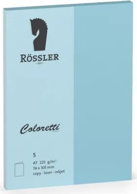 Produktbild von Coloretti Karten 5 Stück A7Hd himmelblau