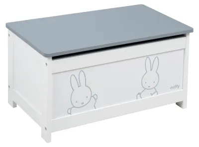 Obrázok produktu pre Drevená úložná lavica "Miffy" od spoločnosti roba, s otváracou sedacou časťou, tlmiacim mechanizmom, biela