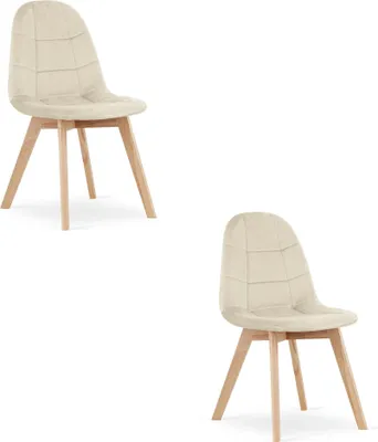 Immagine prodotto di Sedia BORA - velluto beige x 2