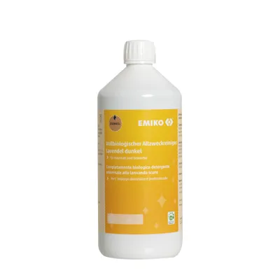 Produktbild von Emiko Allzweckreiniger Lavendel dunkel 1 L Bio-Allzweckreiniger mit EM-Mikroorganismen. Mikrobiell sauber durch gute Mikroorganismen; dezenter Lavendelduft