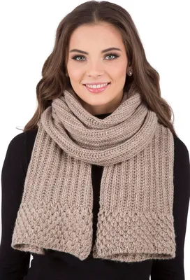 Produktbild von Vivisence Winterschal Damen einheitsgröße - Aus warme Garn Halsbedeckung an winter und herbst Klassisch schal für frauen Strickschal kuschelig - Beige