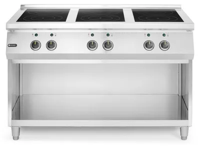 Produktbild von Induktionsherd mit 6 Kochfeldern, 400V/25500W, 1200x700x(H)890mm