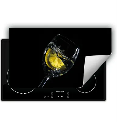 Produktbild von DarHaus Herdabdeckplatte 90x52 cm Anti Rutsch Matte Aufrollbar, schwarz - wasser