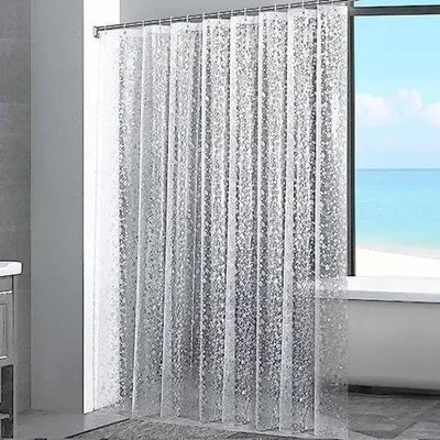 Produktbild von Duschvorhang Waschbar - Duschvorhang Textil - 240 x 200 cm - Rautenförmig