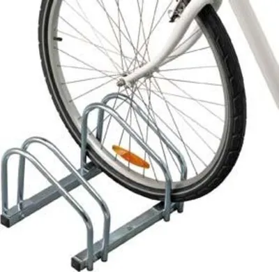 Produktbild von Fahrradständer für 2 Fahrräder aus verzinktem Stahlrohr, Einstellweite 40 mm