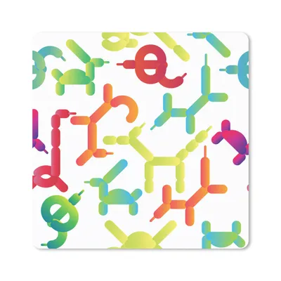 Produktbild von MuchoWow® Mauspad Mousepad Ballon - Muster - Tiere 30x30 cm - Mousepads - Maus Mat - Pad - Mausunterlage - Gaming