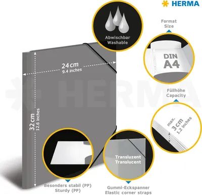 Produktbild von HERMA Gummibandmappe Neon Neonpink