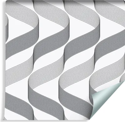 Zdjęcie produktu dla Tapeta Dekoracja ścienna Abstrakcyjna GEOMETRYCZNA Do Salonu Nowoczesne Fale 3D