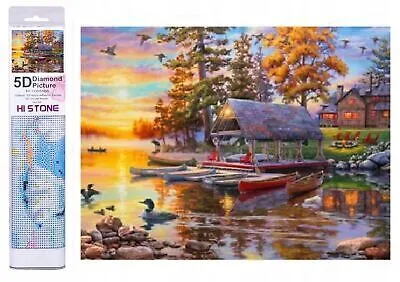 Produktbild von 40x30 cm Diamanten Malerei Zum Selbermachen DIY Diamond Painting Das Schloss