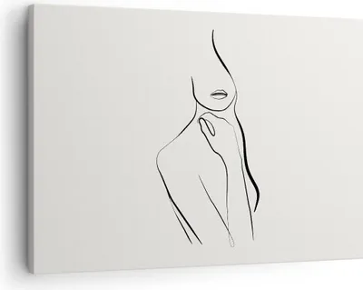 Produktbild von Bild auf Leinwand - Leinwandbild - Einteilig - Frau Skizze Zeichnung - 70x50cm - Wand Bild - Wanddeko - Wandbilder - Leinwanddruck - Bilder - Wanddekoration - Leinwand bilder - Wandbild - AA70x50-5045