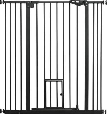 Obrázek produktu pro Ohrada pro psy - Zábrana - S 1 dvířky - 206 x 90 cm - Černá