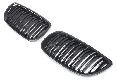 Kühlergrill Grill Schwarz Glanz DOPPELSTEG für BMW 3er E92 E93 LCI 03/2010-2013 – Produktansicht