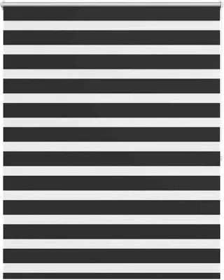 Obrázek produktu pro vidaXL Roletová záclona se zebrovým vzorem 120,9 x 175 cm, šířka látky 116,7 cm, černá