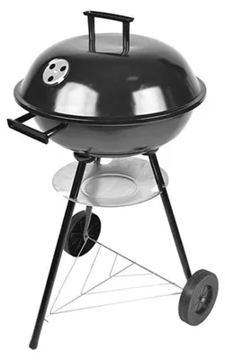 Productafbeelding van Houtskoolbarbecue, BBQ-grill, Ø47 cm, ronde verticale buitenbarbecue met deksel, draagbaar