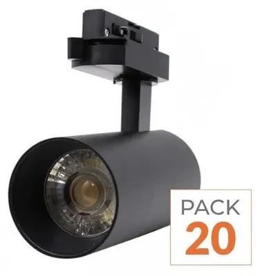 Produktbild von 20er-Pack – Einphasiger CCT-LED-Schienenstrahler 20 W, 60°, schwarz – 3000 K/4000 K/6500 K