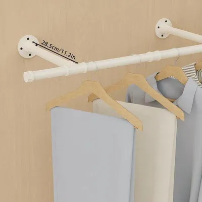 Produktbild von Wandmontage Kleiderstange 90cm Beige Raumsparend