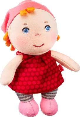 Produktbild von Haba Minipuppe Hertha 15cm, kuschelweich, ideal für kleine Kinderhände, ab 0 Monaten